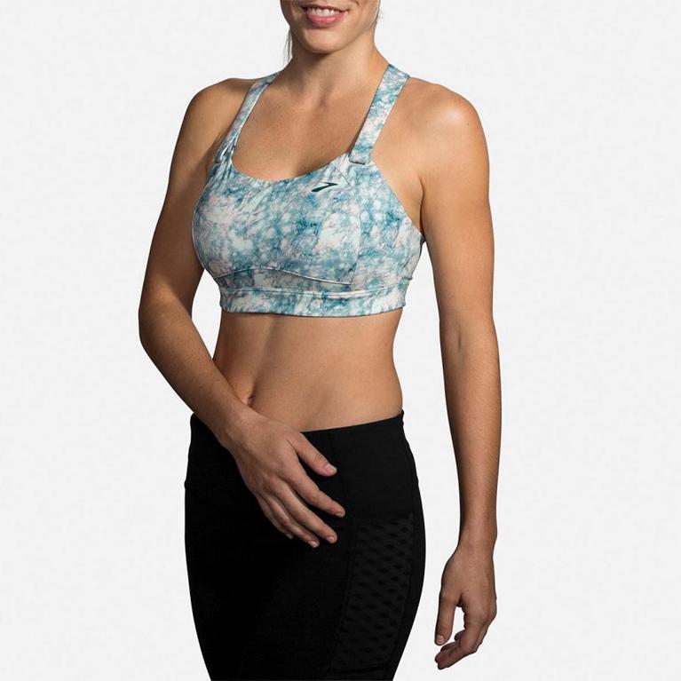 Brooks Juno Sports Running Bra - Women's - Green (09643-AIZF)